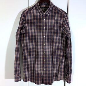EDDIE BAUER Men's Cotton Button Down Plaid Shirt LTall